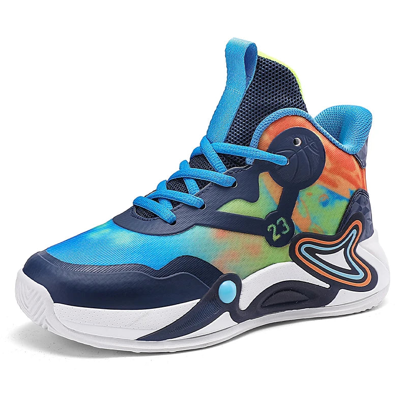 Children Basketball Shoes Breathable Mesh Boys Girls Fashion Sneakers School Sport Shoes Kids Casual Trainers Outdoor Athletic