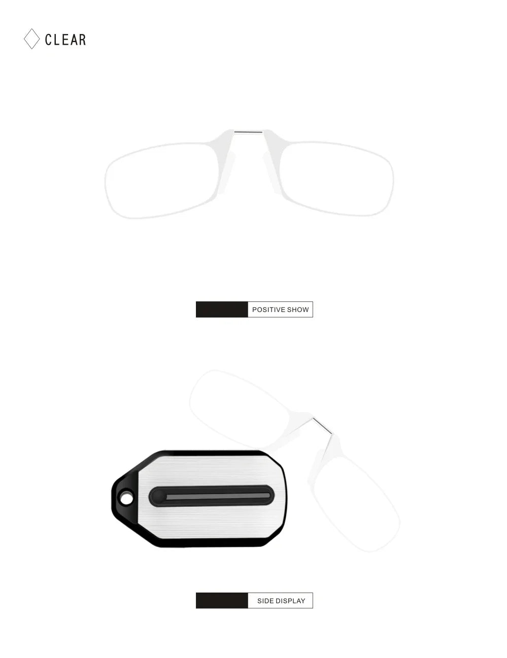 Eyeglasses Without Temples Eyeglasses for Phone Eyeglasses Mens Reading Glasses Womens Fashion Magnifying Glasses Clear Frame