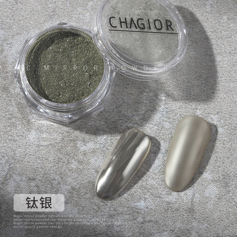 Metallic Magic Mirror Colorful Chameleon Nail Glitter Powder Super Smooth Nail Art Dust Manicure DIY Nail Decorations
