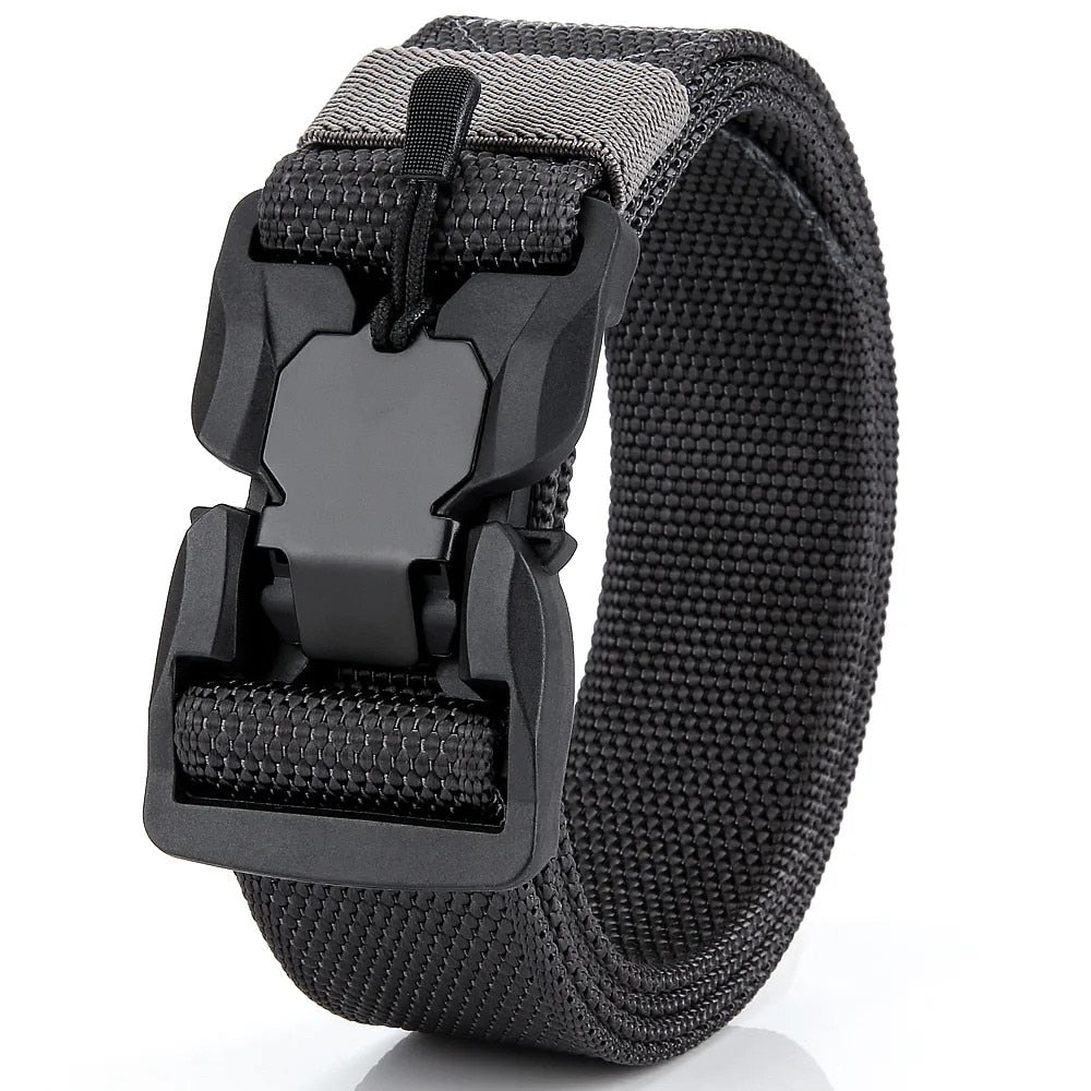 Genuine tactical belt quick release outdoor military belt soft real nylon sports accessories men and women black belt