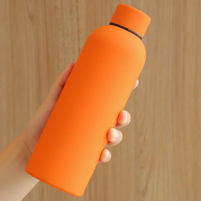 Thermos Bottle Stainless Steel Thermal Water Bottle Cup Thermal Coffee Mug Insulated Vacuum Tumbler Rubber Paint Sports Kettle