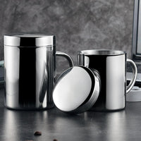 400/260/210ML 304 Stainless Steel Coffee Mug Double Insulation Drinking Cup Tea Cup with Lid