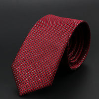 New Men Ties Solid Color Stripe Print Floral 6cm Jacquard Business Neckties Narrow Skinny Tie Wedding Prom Daily Wear Accessory