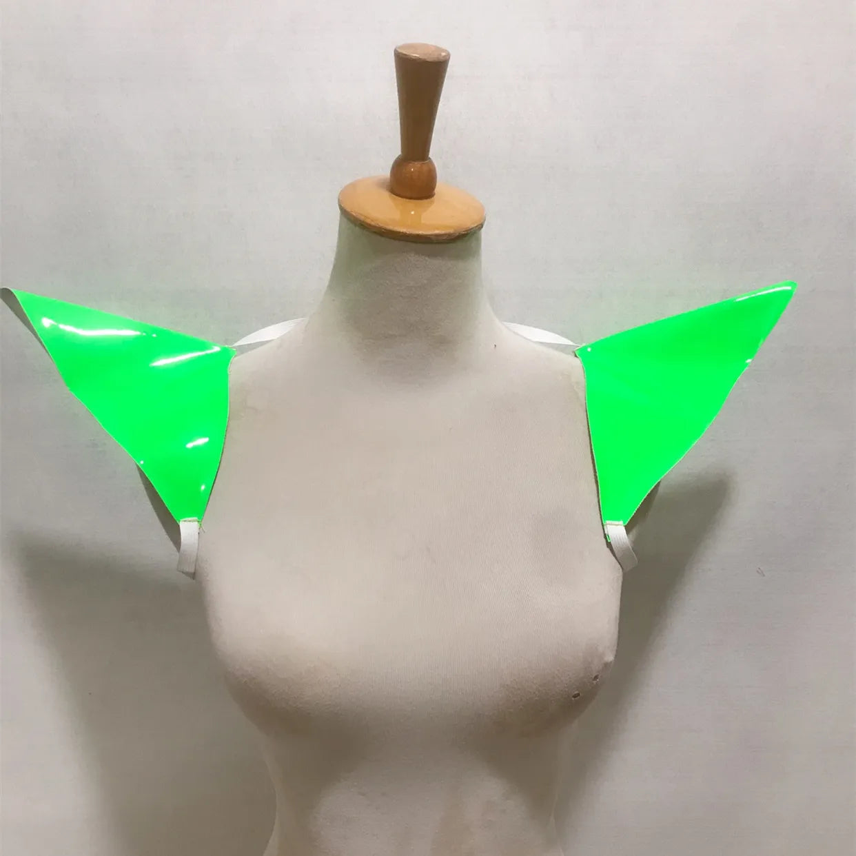 Fluorescence Yellow Laser Flying Shoulder Pads Skirt Women Performance Jazz Dance Clothing Bar Nightclub DJ Gogo Dancer Costume