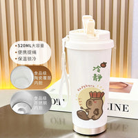 Cartoon Capybara Insulated Stainless Steel Mug High Quality Coffee Cup kapibara Portable Water Cup Vehicle-mounted Bottle