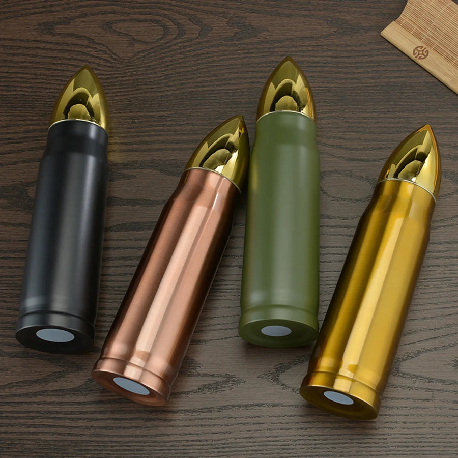 Stainless Steel Bullet Water Bottle 17oz Double Wall Vacuum Insulated Thermos Coffee Mug Insulated Flask for Hiking Traveling