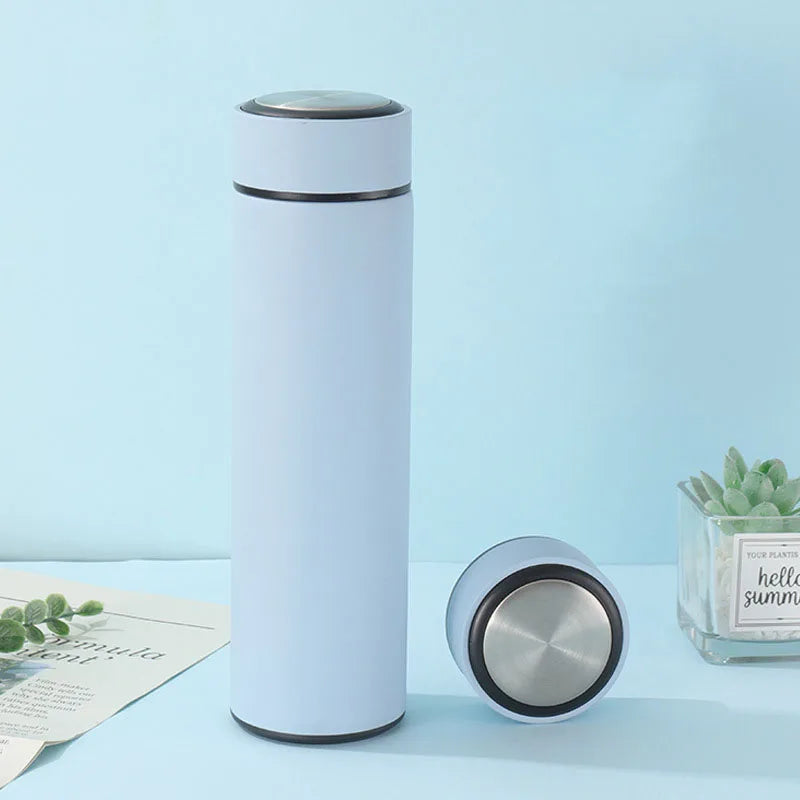 500ML Stainless Steel Thermos Cup With Strainer Leakproof Thermal Cup Home Vacuum Flasks Coffee Cup Milk Mug Long-lasting Heat