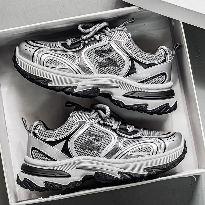 Sneakers, Men's Casual Sports Shoes, Suitable for Comfortable Wear All Year Round, with Lace-up Design, Low Top, Breathable