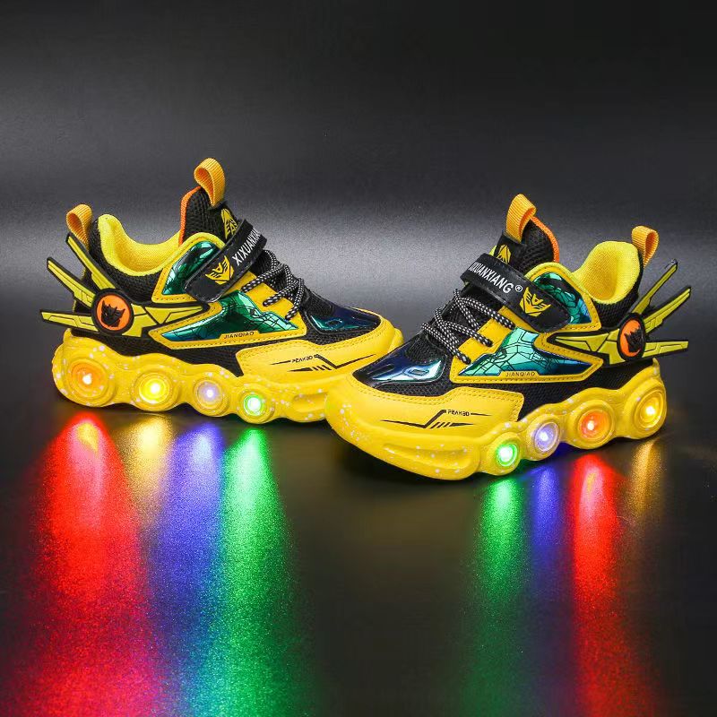 Luminous Sports Shoes With Lights Children's Casual Shoes Retro Flashing Walking Shoe Baby Girls Boys Toddler Shoes Kid Sneakers