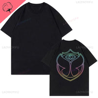 2025 Tomorrowlands Music EDC Electric Syllabic Wear Around The Disco Clothes Pure Cotton Man Women T-shirt Round Collar Tops