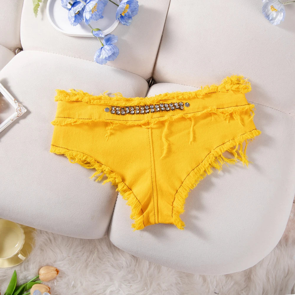 Womens Low Waist Denim Jeans Shorts Sexy Nightclub Mini Shorts Pants Jeans Slim Trend Young Ladies Disco Pole Dance Hotpants