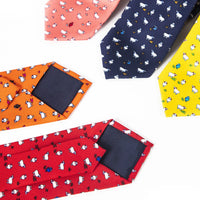 Tailor Smith 100% Silk Ties For Men Handmade Necktie With Animal Pattern Tie Father's Day Birthday Gift Tie