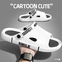 2025 In Vogue New Couple Sandals Non-Slip Lightweight Thick Sole Dopamine Color Beach Shoes For Men Women