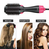 Hair Styling Brush 1000W Hair Curlers Hair Straightener Hair Dryer 3 In 1 Professional Low Noise Hot Comb