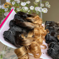 Blonde Bouncy Curly Bundles 100% Human Hair Bundles For Black Women Indian Short Curly Hair Bundles Colored 1B 27 30 99J