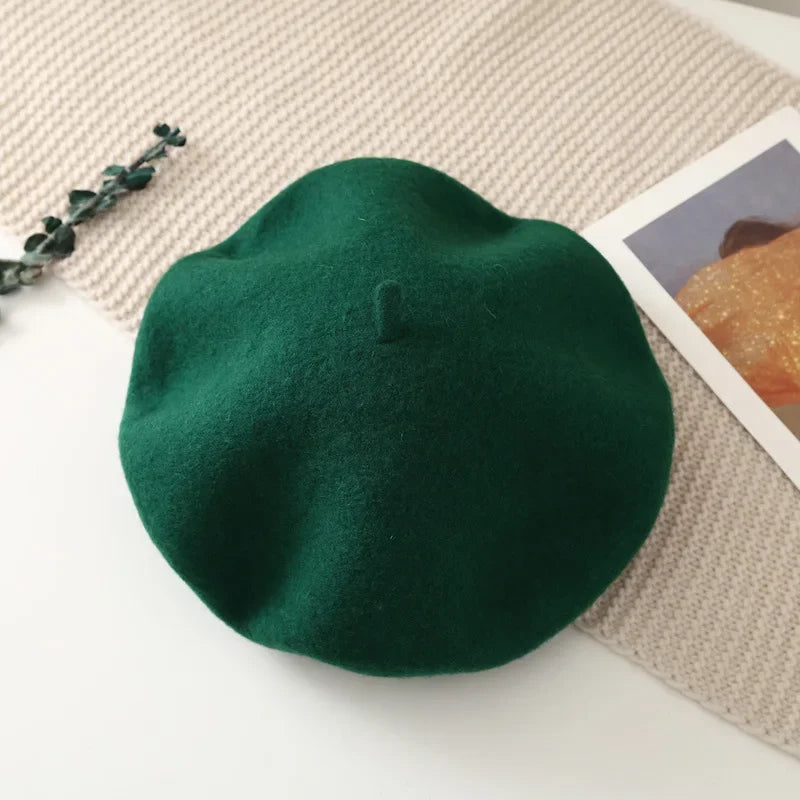Winter Hats for Women Berets Painter Cap Autumn Winter Hat Female Flat French Artist Beret Girls Vintage Warm Casual New