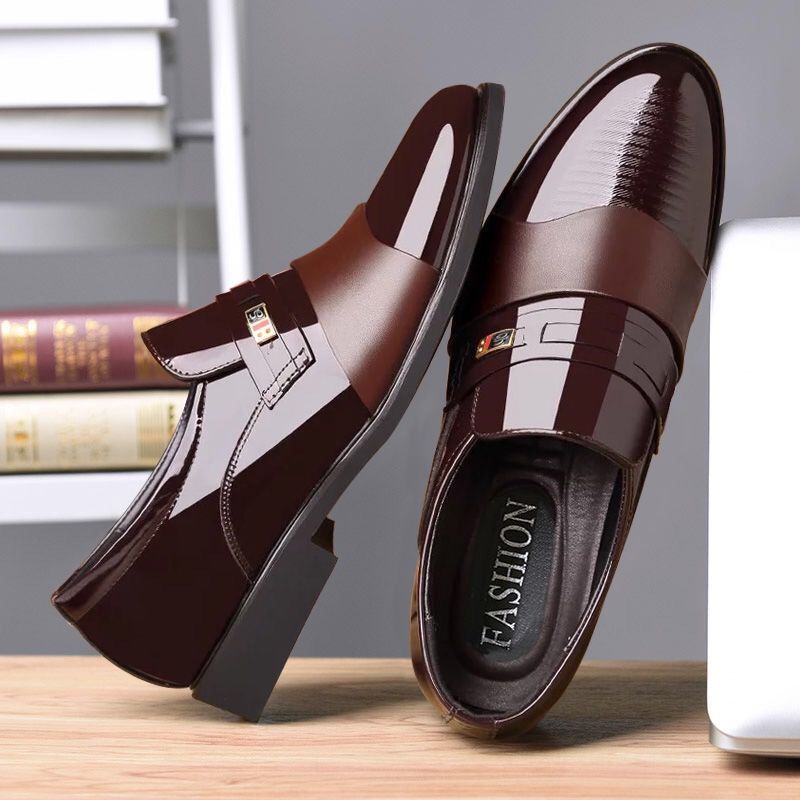 Fashion Business Dress Men Shoes Formal Slip On Dress Shoes Mens Oxfords Footwear High Quality Leather Shoes For Men Loafers