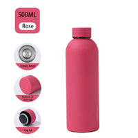 Insulated Water Bottle Coffee Cup Thermal Flask Stainless Steel Small Mouth Thermos for Hot Cold Drinks Leakproof Vacuum Flasks