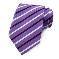 Luxury 8CM Mens Necktie Purple Color Stripes Floral Plaid Solid Dot Ties For Man Groom Neck Tie For Business Wedding Party