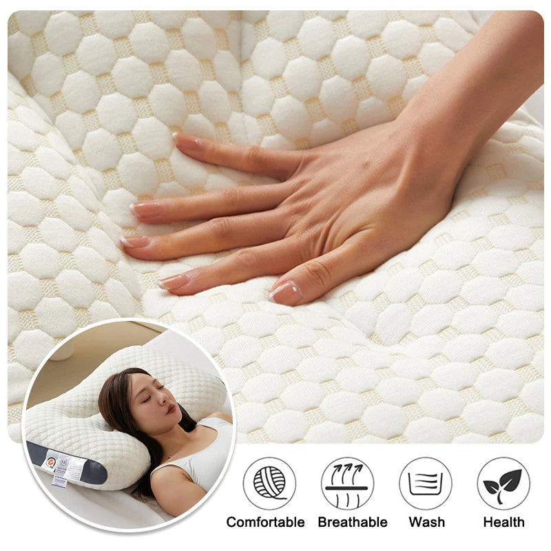 3D Sleep Cervical Pillow comfortable Washable Protects The Neck Spine Orthopedic Contour Pillow Bedding To Help Sleep For Hotel