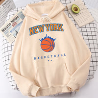 Male Casual Fashion Hoodies Cool Print Hip Hop Sweatshirt New York Basketball Funny Hooded Fleece Men&#39;s Soft Harajuku Pullover