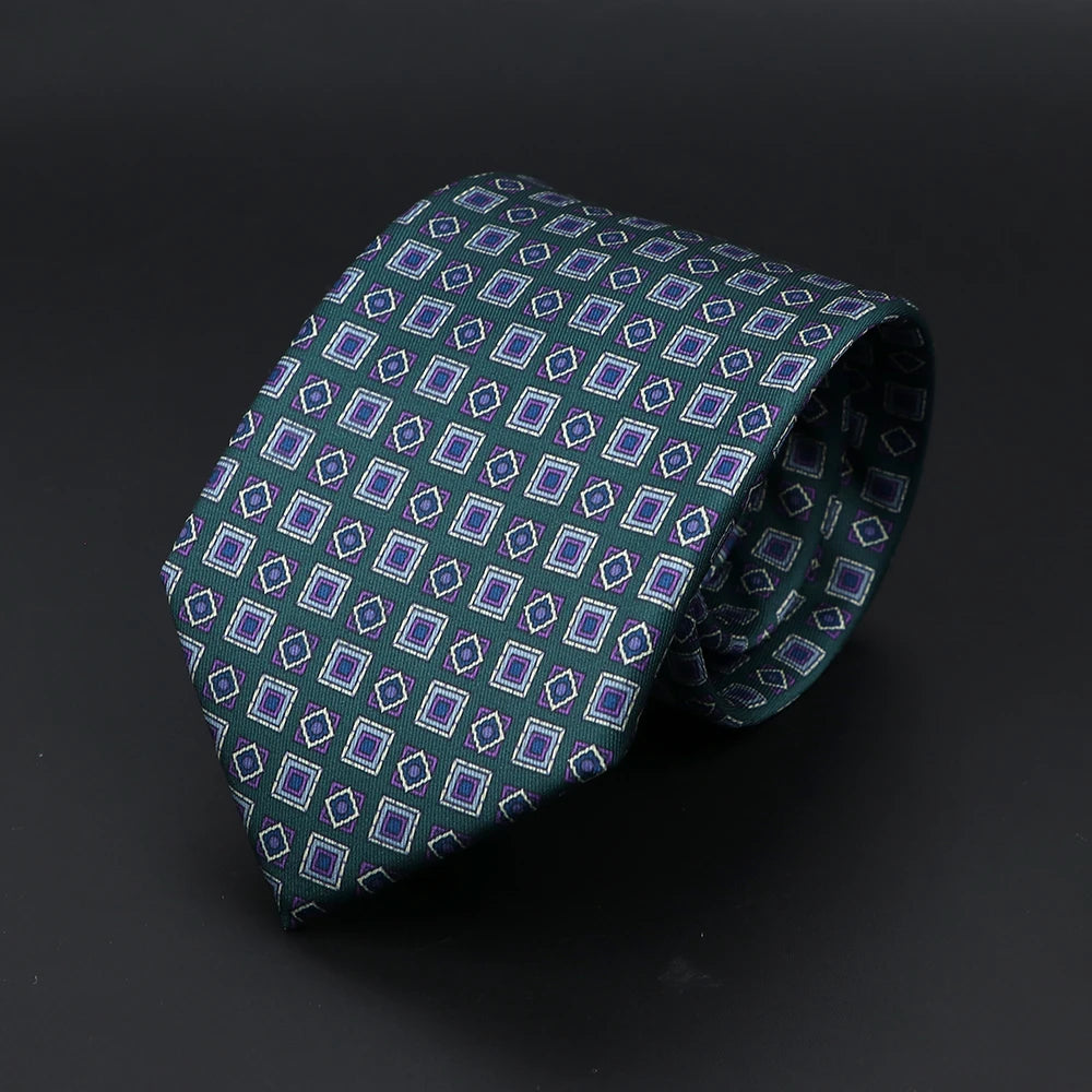 Fashion Men's 7.5cm Silk Tie Super Soft Bohemian Style Dot Chic Novelty Red Blue Necktie Suit Shirt Luxury Banquet Accessories