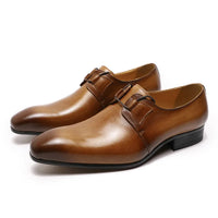 Business Casual Men's Shoes Size 38-47 Gradient Color Calfskin Leather Low Top Breathable Wear-Resistant Fashionable Shoes