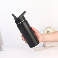22oz Double Layered 304 Stainless Steel Vacuum Insulated Thermos Sports Water Cup Portable Outdoor Cycling Kettle