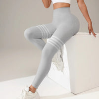 Women V Back Line Leggings Butt Lifting Gym Fitness Athletic Workout Elastic Leggins Outdoor Yoga Pants Sports Training Tights