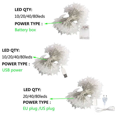 1.5m/3m/6m/10m LED Star String Lights Christmas Garland Battery USB Powered Wedding Party Curtain String Fairy Lamps For Home
