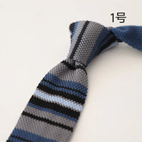 2025 New Striped Blue Neckties For Men Casual 6CM Narrow Ties Creative White Dots Neck Tie Wedding Party Accessories Cravat Gift