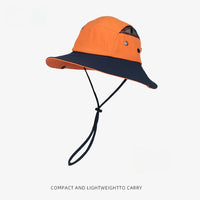 UPF50+ Waterproof Sun Hat Men Women Wide Brim Bucket Hat Quick Dry Breathable Boonie Hat Outdoor Fishing Hiking Safari Caps