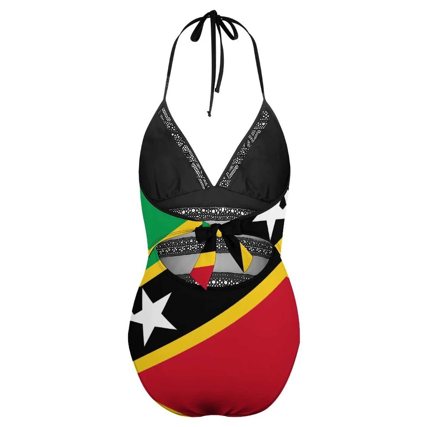 Sexy Women's Bikinis St. Kitts And Nevis Flag One-piece Swimsuit Hot Sale Party Vintage Swimwear Nerd