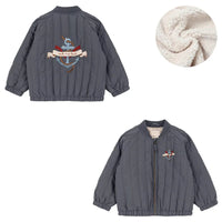 Children's coats for autumn and winter ks new collection Girls' embroidered sequined thickened wool jacket flight suit coat