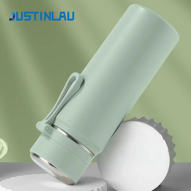 500/600ml Stainless Steel Vacuum Flask Cold&Hot Cup Thermos Cup Double Wall Car Cup Thermal Iced Travel Mug Coffee Insulated Cup
