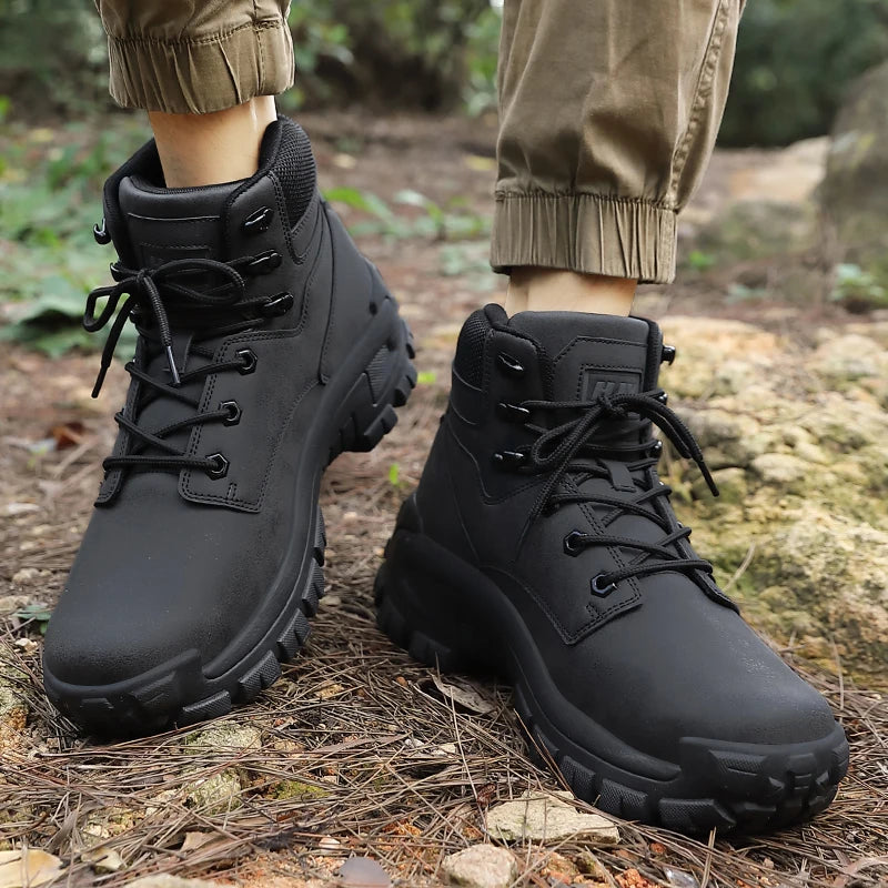 New Men's Boots Fashion Outdoor Boots Breathable Hiking Boots Autumn Shoes Sneakers Lightweight Non-slip Men Desert Ankle Boots