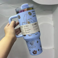 Cute 1180ml 40OZ Stainless Steel Insulated Cup 304 Stainless Steel Vacuum Insulated Car Coffee Cup Sports Outdoor Travel