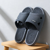 Summer Non Slip Solid Color Slippers for Men PVC material  Massage Comfortable Durable Bathroom Shoes Cool Pool