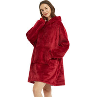 Winter Wearable Blankets Soft Warm Blanket Hoodie Sweatshirt Women Men Pullover Fleece Oversized Giant TV Blankets