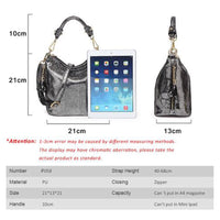 Luxury PU Handbags For Women New Summer Lady Shiny Coating Bucket Shoulder Bags Fashion Metalic Gold Silver Handbag