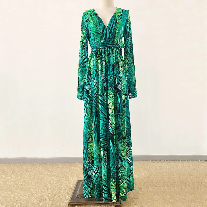 Summer dress for women 2021 Long Sleeve Maxi Dress Women dress boho V Mega Mart Center Summer dress for women 2021 Long Sleeve Maxi Dress Women dress boho V Mega Mart Center
