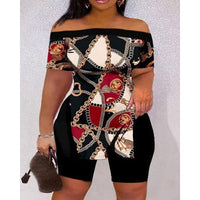 Casual Summer Women Tie Dye Print Off Shoulder Hem Split Top & Shorts Sets Short Sleeve 2 piece Suit Sets Outfits Streetwear