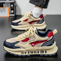 2025 spring men's new outdoor mesh sports shoes breathable comfortable soft sole casual shoes