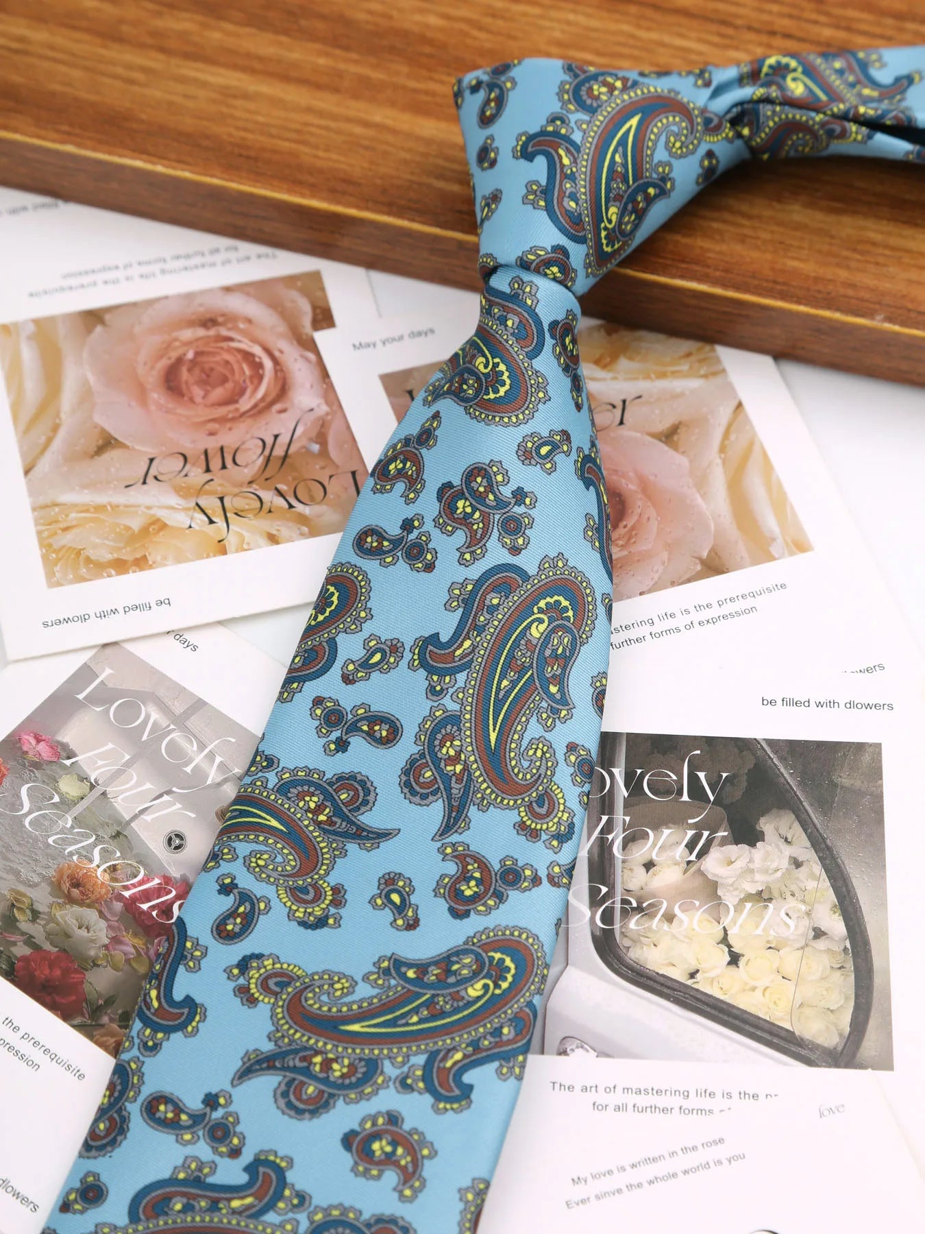 New Printing Men's Soft Thin Tie Creative Graffiti Floral Print Necktie Daily Wear Cravat Wedding Business Party Gift