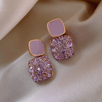 Earrings Retro Temperament Europe and America 2023 New High-quality Purple Earrings Female Exquisite Niche Fashion Stud Earrings