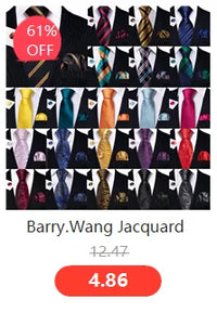 Barry.Wang Gold Silk Mens Tie Hanky Cufflinks Set Yellow Beige Orange Luxury Jacquard Necktie For Male Wedding Business Party