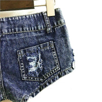 New Nightclub Pole Dancing Elastic Slim Sexy Denim Low Waist Shorts