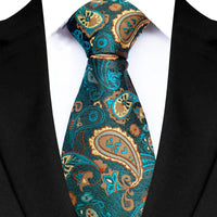 Luxury 8CM Mens Necktie Floral Paisley Classic Ties For Man Groom Jacquard Woven Neck Tie Business Wedding Party