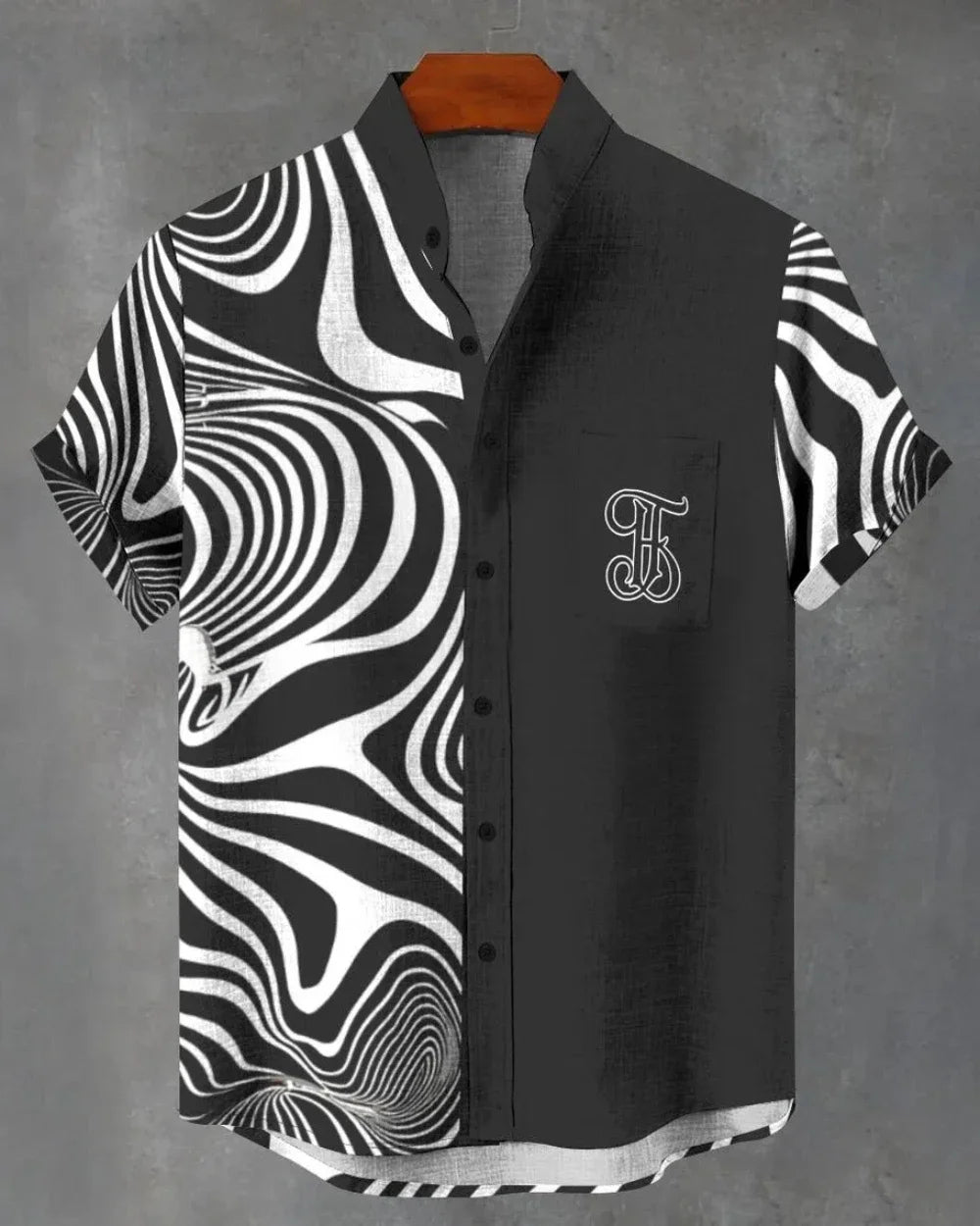 Men's linen short sleeved shirt, a simple, clean, casual, comfortable, and fashionable button top, new collection for summer 202