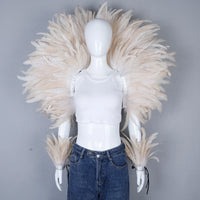 Elegant Women's 2-Piece Shawl Set Cosplay Feather Punk Style for Halloween Masquerade Ball Party Carnival New